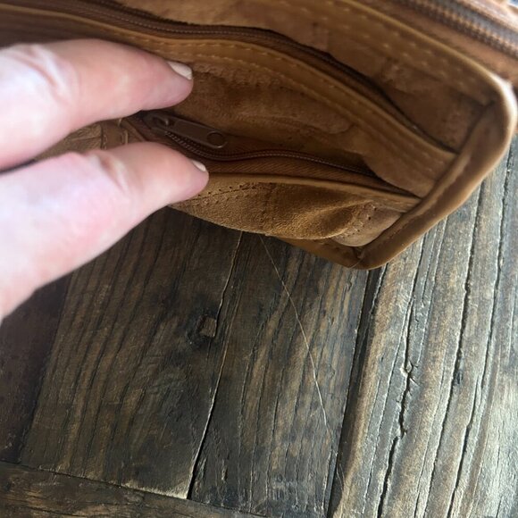 Vintage Tinder Brown Leather Crossbody Wallet Bag | Genuine Leather | NWT 8.5" W - Picture 5 of 12